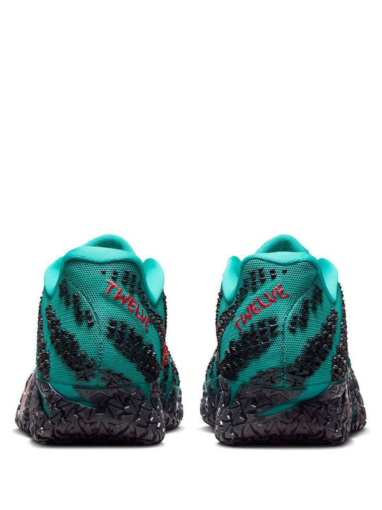 Ja 3 Low Basketball Shoes Turbo Green / Black / White / University Red