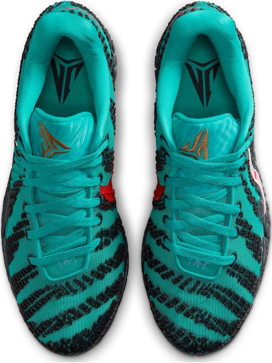 Ja 3 Low Basketball Shoes Turbo Green / Black / White / University Red