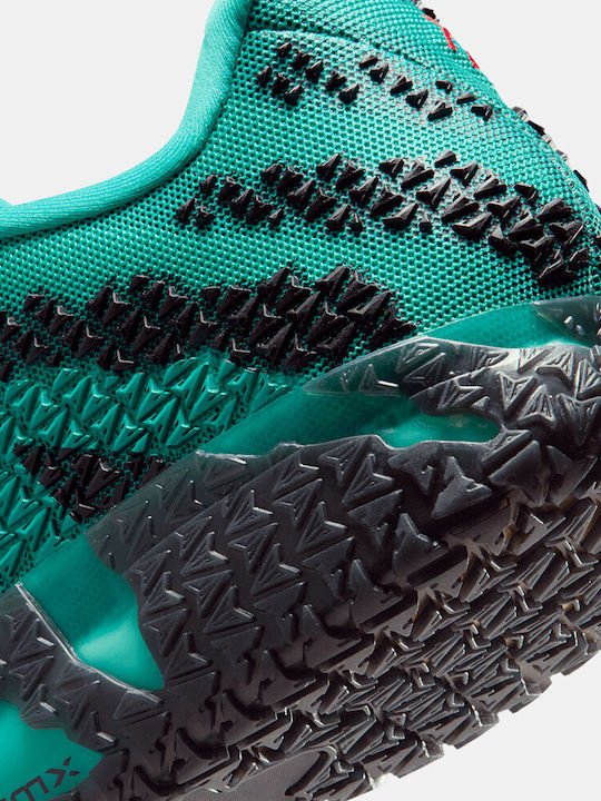 Ja 3 Low Basketball Shoes Turbo Green / Black / White / University Red