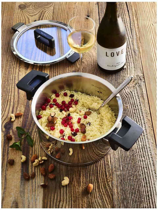 Woll Pots Set of Stainless Steel with Ceramic Coating 3pcs