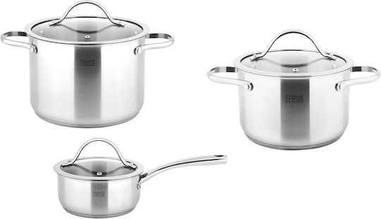 Teesa Cook Expert Master Stainless Steel Pots Set 6 Pieces
