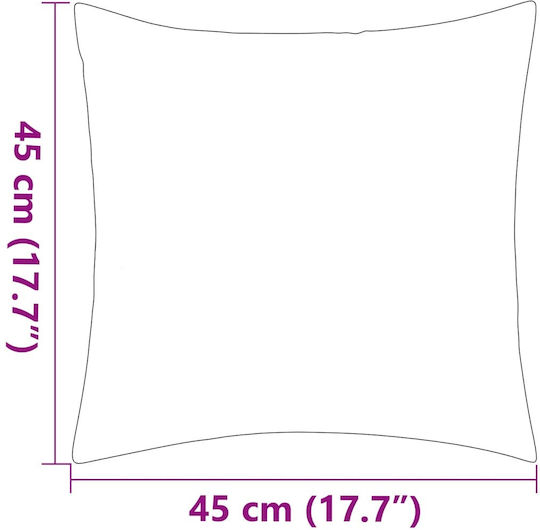 vidaXL Възглавница за диван Сива 45x45см