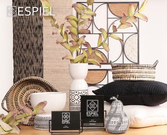 Espiel Μαξιλάρι Καναπέ από 100% Βαμβάκι Μαύρο 45x45εκ.