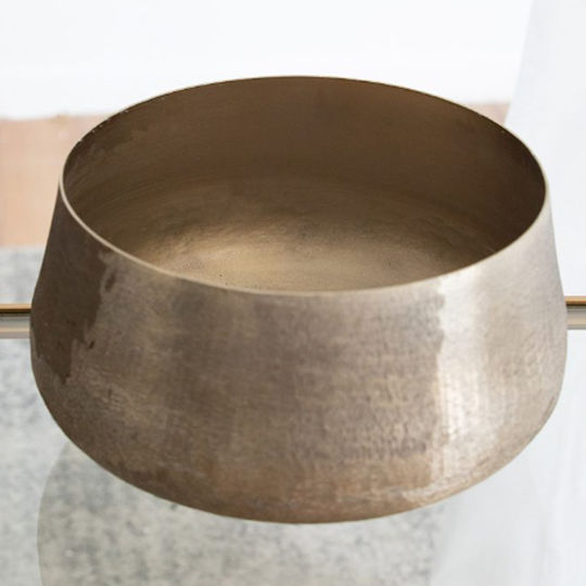 Artekko Κασπώ Αλουμινίου Χρυσό 19.5x19.5x33εκ.