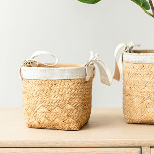 Artekko Plant Pot Concrete Beige 16x16x14cm 2pcs
