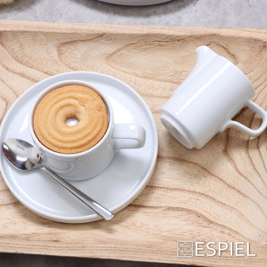 Espiel Cup Saucer Porcelain Good Mood White (6pcs)