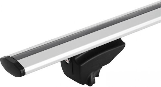 Menabo Aluminum Roof Bars Lince XL 135cm for Fiat 500X 5D 2015> for Cars with Factory Roof Bars Set with Roof Rack Legs Silver