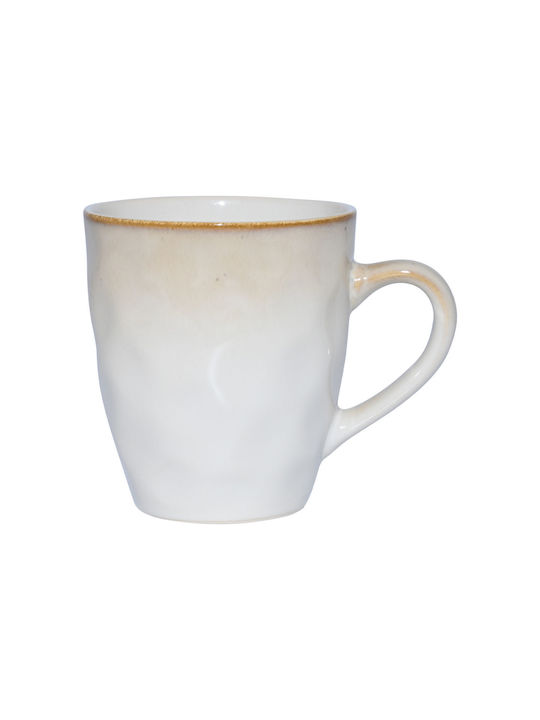 Estia Vignette Stoneware Mug Ceramic White 400ml