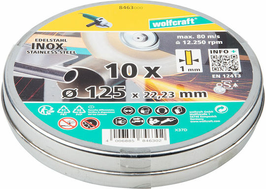 Wolfcraft Δίσκος Κοπής 125mm 10τμχ