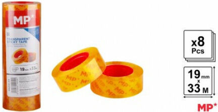 Madrid Papel Tape 19mm x 33m 8pcs Transparent