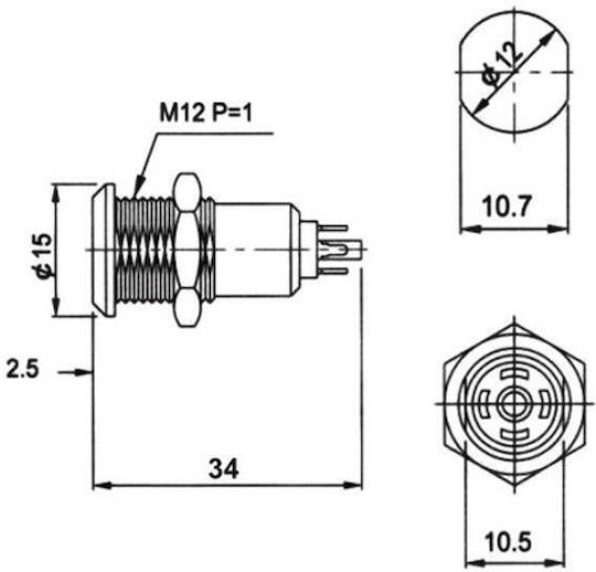 On-Off switch Key Switch 1pcs