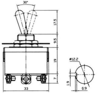 On-Off switch Toggle 1pcs