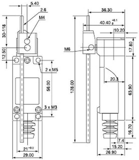 Cntd On-Off switch Limit 1pcs