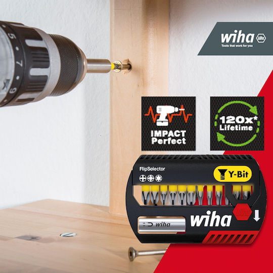 Wiha Комплект битове Wiha Wh 25mm Phillips Pozidriv Torx 1/4" 14 части