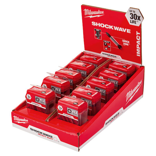 Milwaukee Сет 10 Битове за Винтоверт Звезда Shockwave