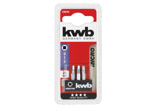 KWB Set 3 Screwdriver Bits Square