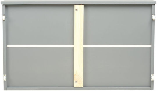 Beliani Bettkasten aus Holz Gray
