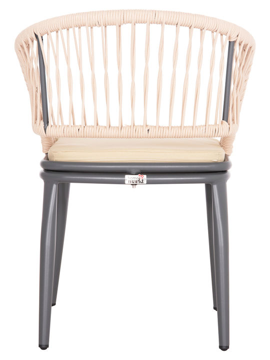 Outdoor-Sessel Aluminium Magnet Dark Grey 58x63x82εκ.