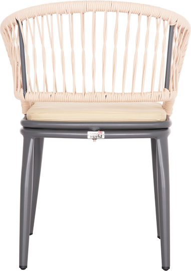 Outdoor-Sessel Aluminium Magnet Dark Grey 58x63x82εκ.