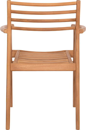 Scaun De Exterior Din Lemn Moosen Natural 2 Bucăți 59x60x78 Cm