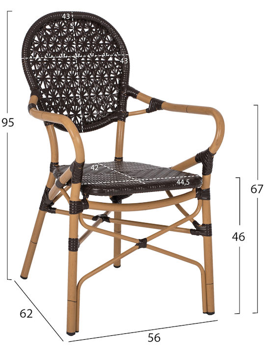 Gartenstühle Bambus Braune 10 Stücke 56x62x95cm