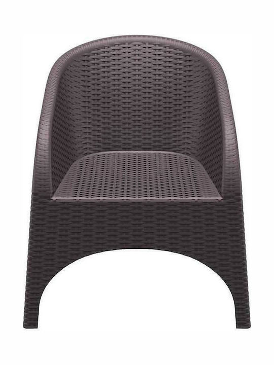 Outdoor Armchair Polypropylene Aruba Brown 74x75x80cm
