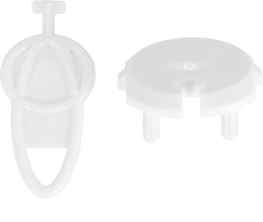 Capac de protecție pentru priză Montaj simplu din Plastic în Culoare Alb 12buc