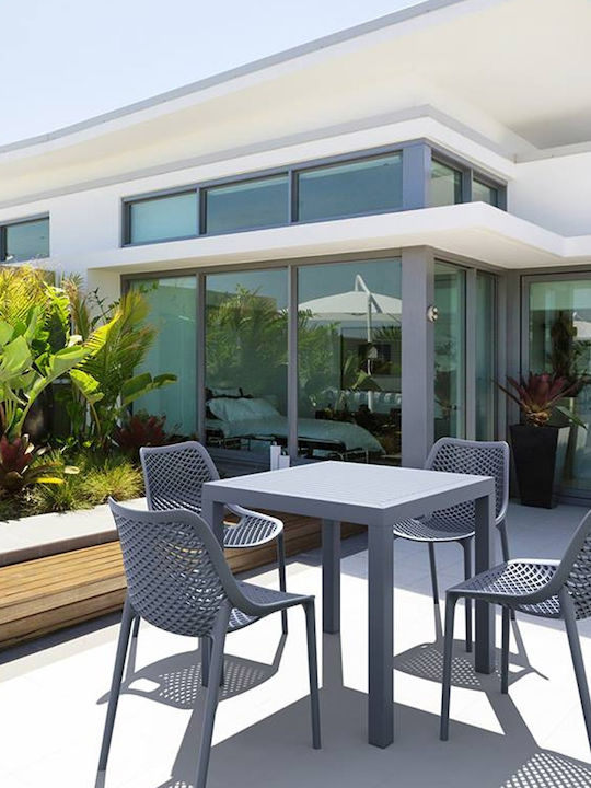 Outdoor Chair Polypropylene Air Dark Grey 4pcs 50x60x82cm