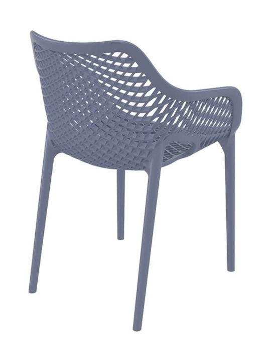 Outdoor-Sessel Polypropylen Air Dark Grey 57x60x81εκ.
