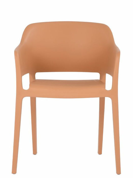 Outdoor Chair Polypropylene Arco Caramel 4 Pieces 55.5x54.5x55.5cm