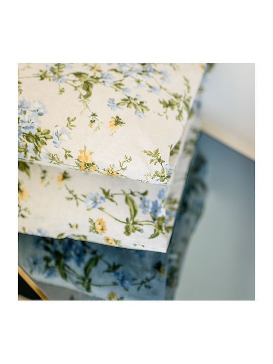 My Home Luxury Sheet Set with 2 Pillowcases Super-Double with Elastic 160x200cm. Multicolour 3pcs