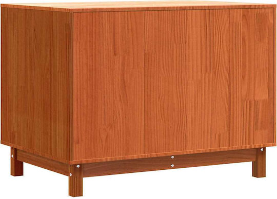 Dog House Waxed Brown 100 X 70 X 70 Cm Solid Pine Wood