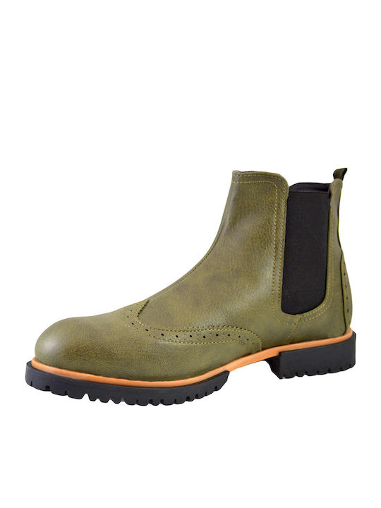 Leather Green Men's Boots