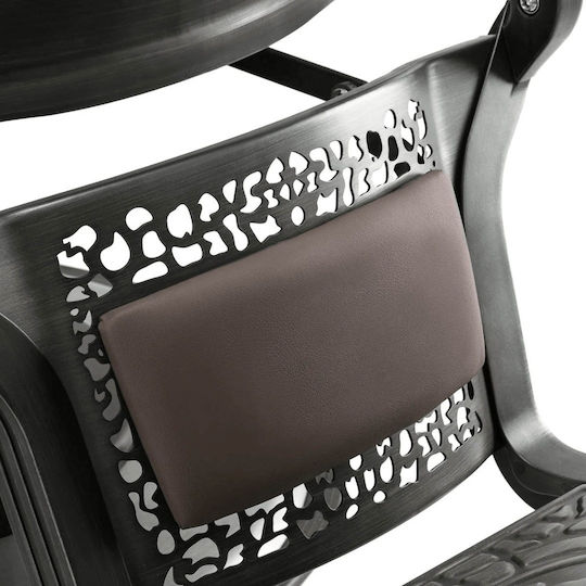 Barber Equipment Стол За Бръснар Кафяв С Регулируема Височина И Хидравличен Механизъм За Повдигане