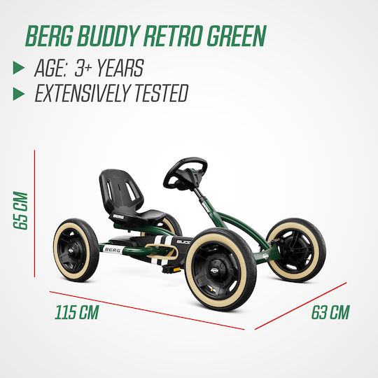 Go Kart Cu Un Loc Cu Pedală Verde