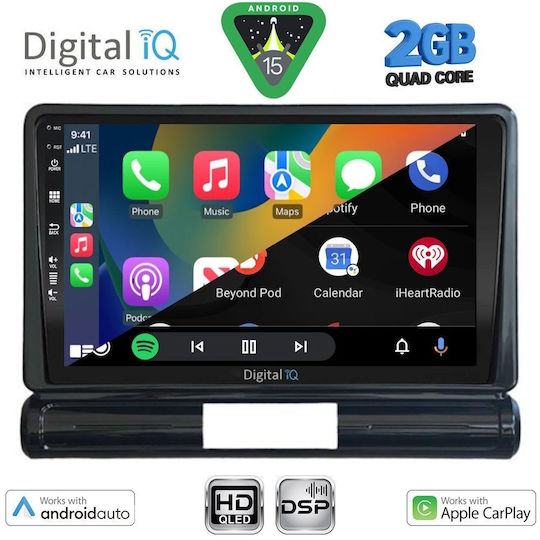 Digital IQ Car Audio System for Citroen C3 / DS3 2016 (Bluetooth/USB/WiFi/GPS/Apple-Carplay/Android-Auto) with Touch Screen 9"