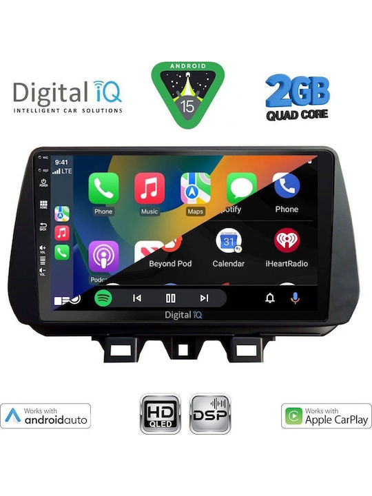 Digital IQ Car Audio System for Hyundai Tucson 2019-2023 (Bluetooth/USB/WiFi/GPS/Apple-Carplay/Android-Auto) with Touch Screen 9"