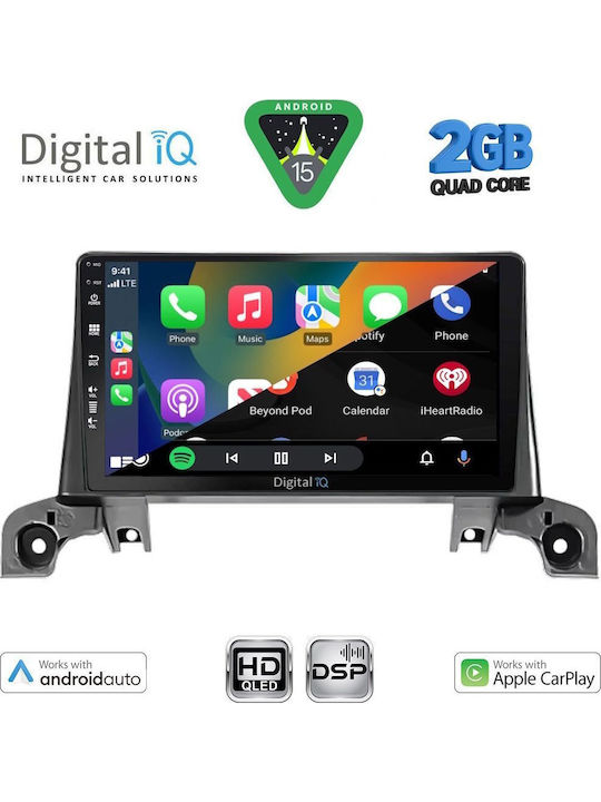 Digital IQ Car Audio System for Peugeot 3008 2016 (Bluetooth/USB/WiFi/GPS/Apple-Carplay/Android-Auto) with Touch Screen 9"