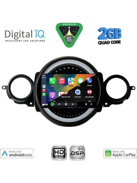 Digital IQ Auto-Audiosystem für Mini Kooper / Clubman 2011-2013 (Bluetooth/USB/WiFi/GPS/Apple-Carplay/Android-Auto) mit Touchscreen 9"