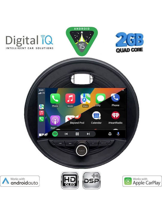 Digital IQ Auto-Audiosystem für Mini Kooper / Clubman / Straßenkreuzer / Landsmann 2014-2019 (Bluetooth/USB/WiFi/GPS/Apple-Carplay/Android-Auto) mit Touchscreen 9"