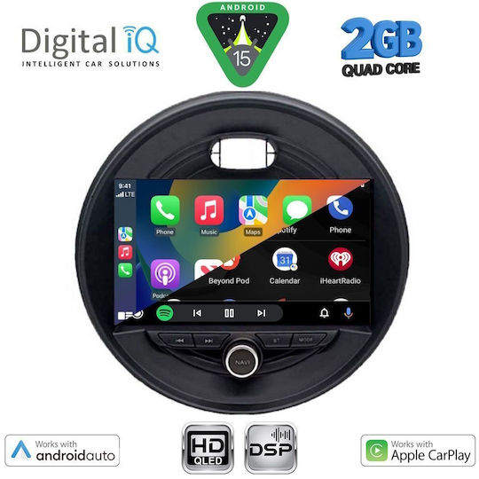 Digital IQ Ηχοσύστημα Αυτοκινήτου για Mini Cooper / Clubman / Roadster / Countryman 2014-2019 (Bluetooth/USB/WiFi/GPS/Apple-Carplay/Android-Auto) με Οθόνη Αφής 9"
