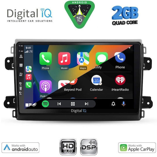 Digital IQ Car Audio System for Fiat Ducato 2021 (Bluetooth/USB/WiFi/GPS/Apple-Carplay/Android-Auto) with Touch Screen 9"