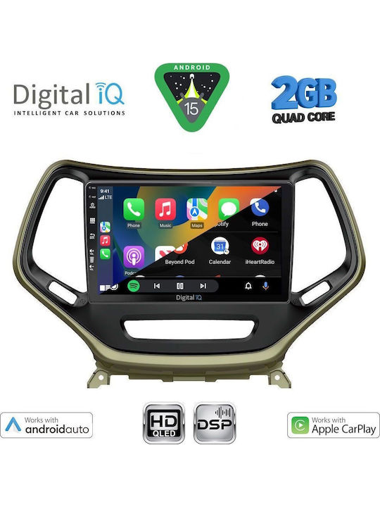 Digital IQ Car Audio System for Jeep Cherokee 2014 (Bluetooth/USB/WiFi/GPS/Apple-Carplay/Android-Auto) with Touch Screen 10"