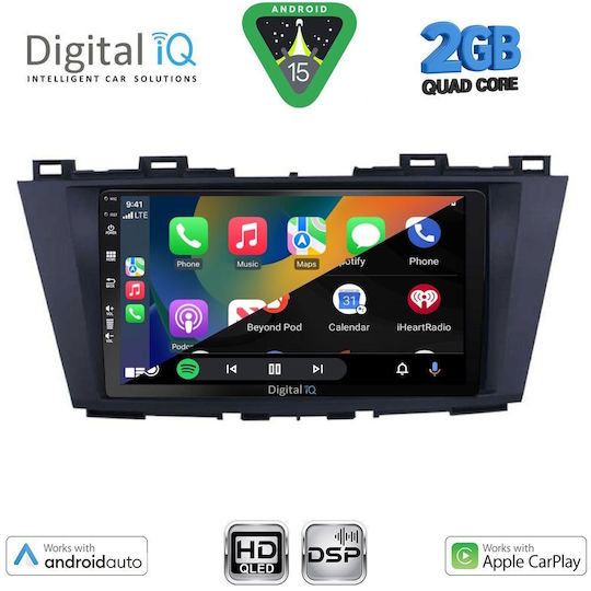 Digital IQ Auto-Audiosystem für Mazda 5 2011-2020 (Bluetooth/USB/WiFi/GPS/Apple-Carplay/Android-Auto) mit Touchscreen 9"