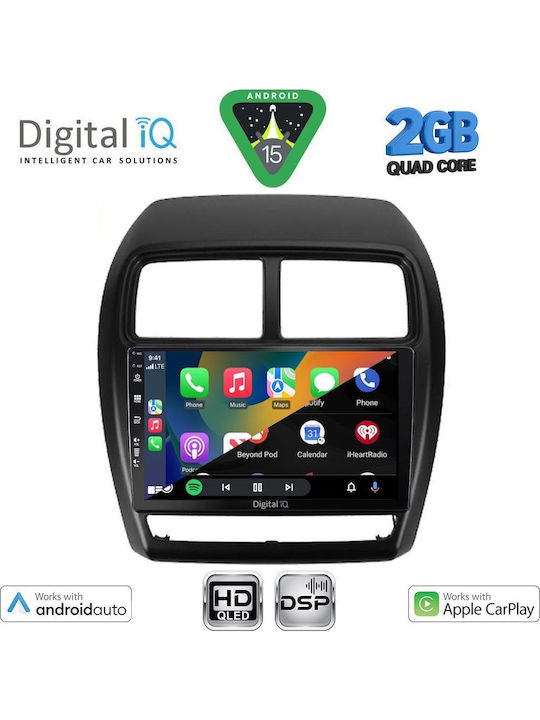 Digital IQ Car Audio System for Mitsubishi Asx 2020-2023 (Bluetooth/USB/WiFi/GPS/Apple-Carplay/Android-Auto) with Touch Screen 9"