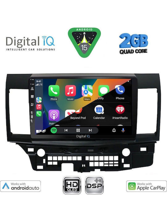 Digital IQ Car Audio System for Mitsubishi Lancer 2008-2017 (Bluetooth/USB/WiFi/GPS/Apple-Carplay/Android-Auto) with Touch Screen 10"