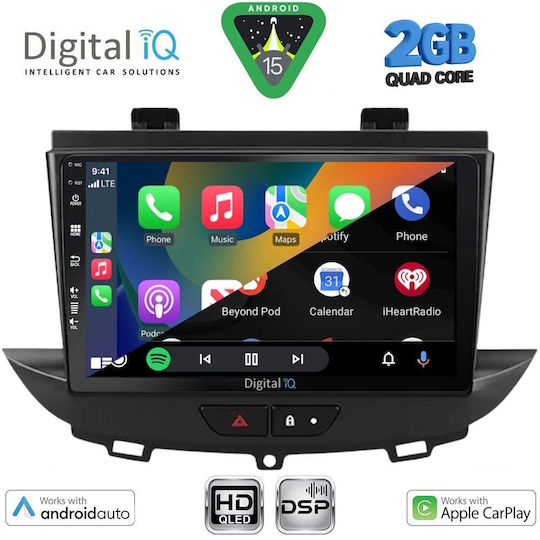 Digital IQ Автомобилна Аудио Система (Блутут/USB/WiFi/GPS/Apple-Carplay/Android-Auto) с Тъчскрийн 9"