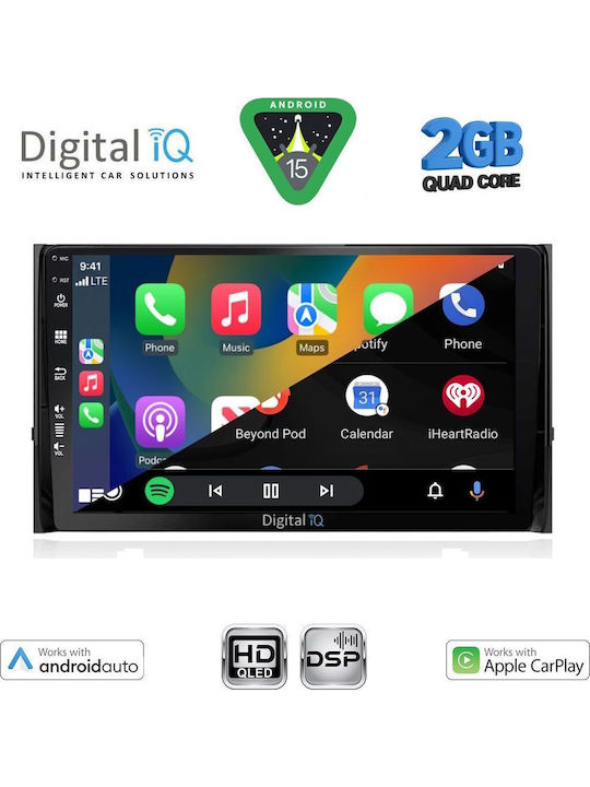 Digital IQ Car Audio System for Skoda Karoq / Kodiaq 2016 (Bluetooth/USB/WiFi/GPS/Apple-Carplay/Android-Auto) with Touch Screen 10"