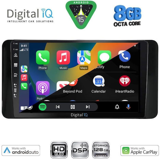 Digital IQ Car Audio System for Skoda Kamiq 2018 (Bluetooth/USB/WiFi/GPS/Apple-Carplay/Android-Auto) with Touch Screen 10"