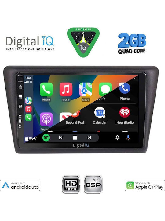 Digital IQ Car Audio System for Skoda Rapid 2014-2019 (Bluetooth/USB/WiFi/GPS/Apple-Carplay/Android-Auto) with Touch Screen 9"